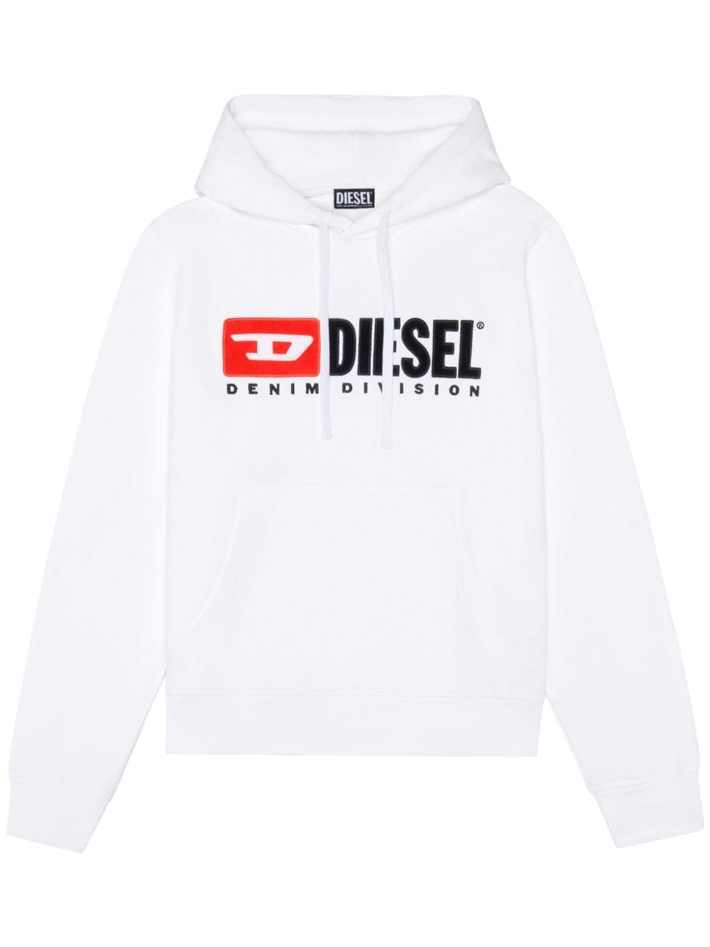 Diesel S-Ginn-Hood-Div Hoodie mit Logo-Applikation - Weiß von Diesel