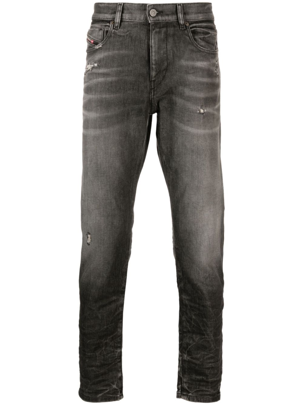 Diesel Tapered-Jeans mit Logo-Patch - Schwarz von Diesel