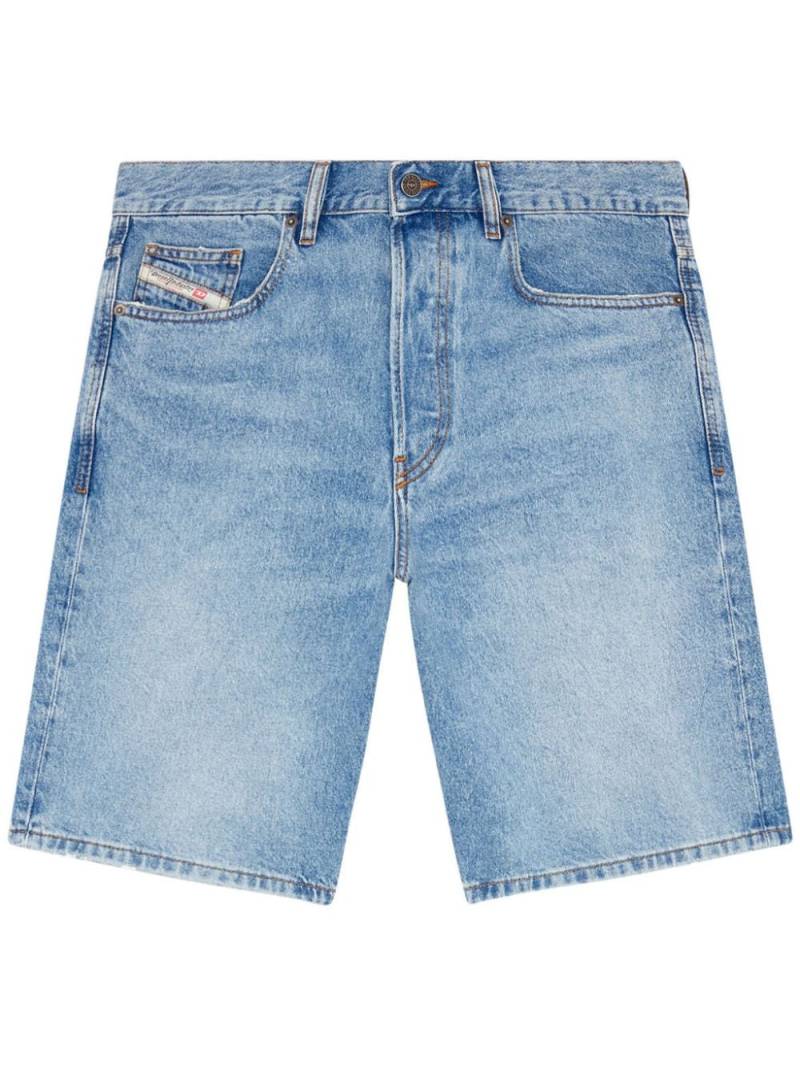 Diesel Gerade Jeans-Shorts mit Logo-Patch - Blau von Diesel