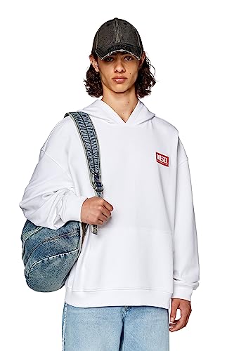 Diesel_S-NLABEL-Hood-L1 FEL_Sweatshirt_Weiß_XXL von Diesel