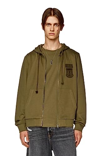 Diesel_S-GINN-HOOD-ZIP-K10_Sweatshirt_Grün_M von Diesel