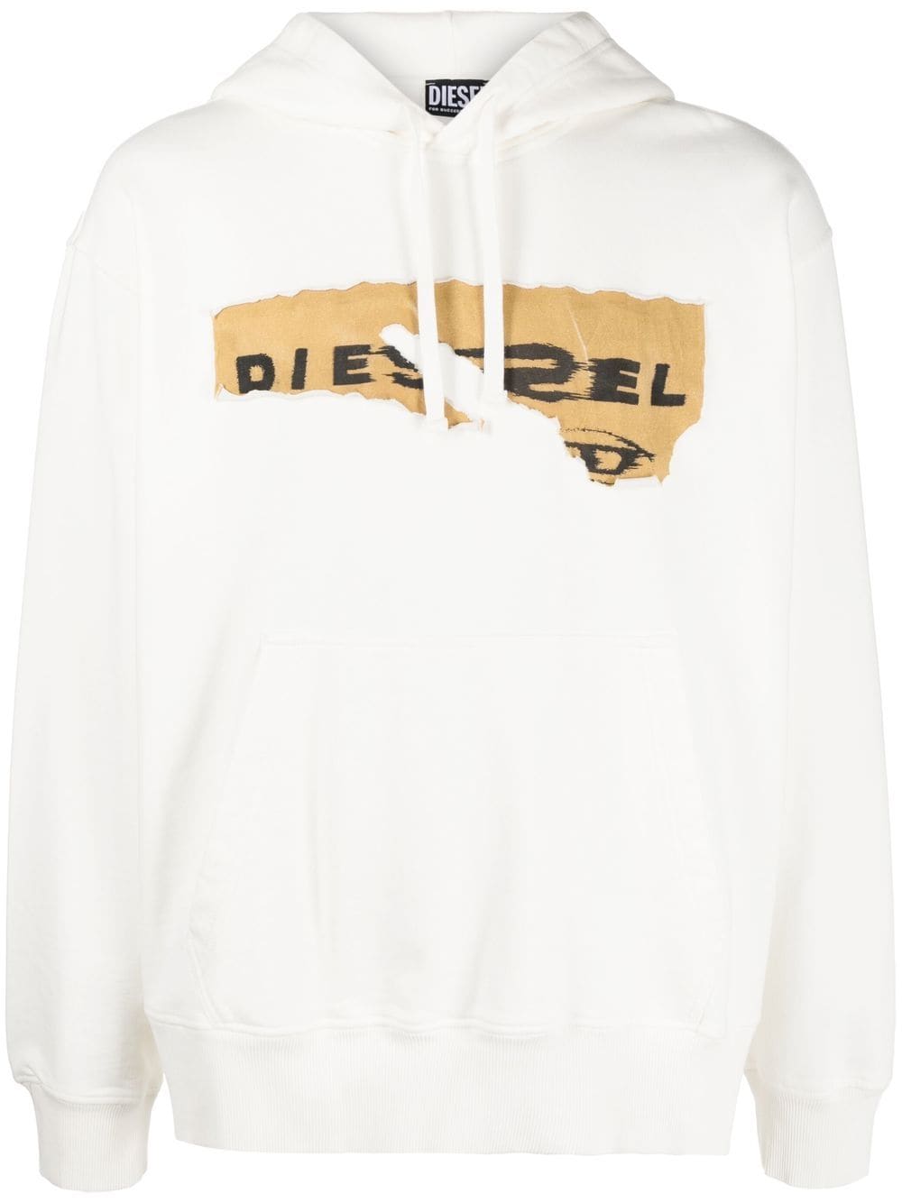 Diesel Hoodie im Distressed-Look - Weiß von Diesel