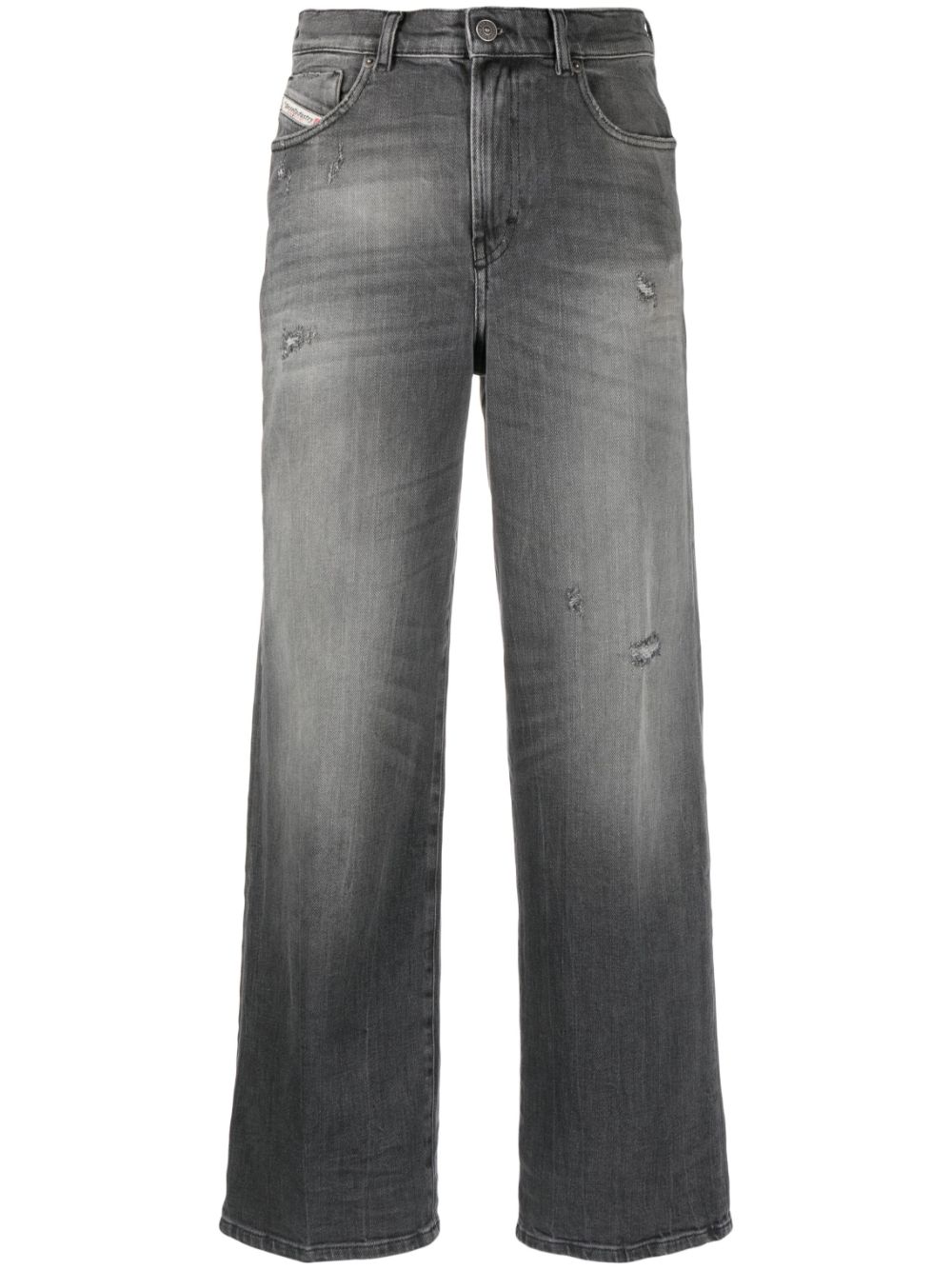 Diesel Weite Jeans mit Stone-Wash-Effekt - Grau von Diesel