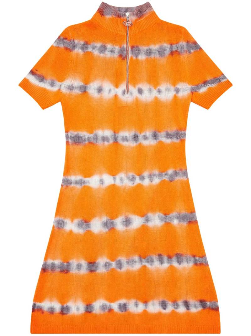 Diesel M-Zafora Minikleid mit Batikmuster - Orange von Diesel