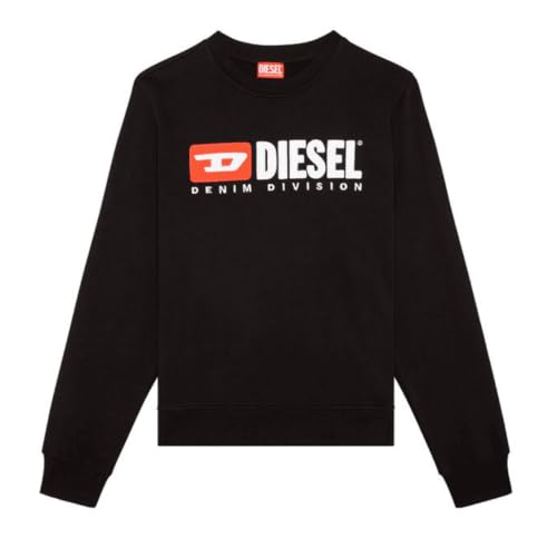 Diesel Herren S-Ginn-div Felpa Sweatshirt, Black (A03758-0gead-9xx), L von Diesel