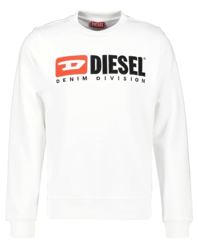 Diesel Herren S-Ginn-div Felpa Sweatshirt, Bright White (A03758-0gead-100), L von Diesel