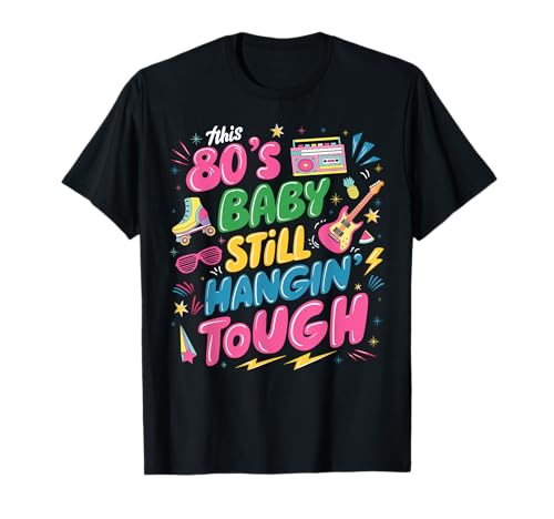 Dieses Kind der 80er hält Immer noch durch – süßes Retro T-Shirt von Dieses 80er-Jahre-Baby hängt immer noch durch