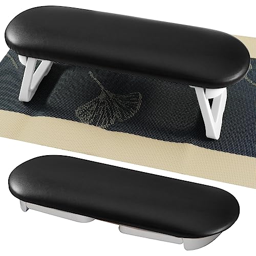 Diesisa Handauflage Nagelstudio, Nagel Armauflage Handkissen Faltbar, Nagel Armlehne Kissen Weiches PU Leder, Nagelkissen Maniküre Wasserdicht für Nailart-Salon (Schwarz) von Diesisa