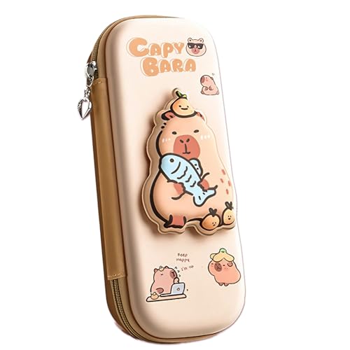 Capybara Federmäppchen, Capybara 3D-Cartoon-Schreibwaren-Organizer-Box, ästhetisches Federmäppchen, Capybaras Geschenke, lustige Federmäppchen mit Fächern, wasserdichte Bleistifttasche Capybara Federmäppchen, Capybara 3D-Cartoon-Schreibwaren-Organizer-Box, ästhetisches Federmäppchen, Capybaras Geschenke, lustige Federmäppchen mit Fächern, wasserdichte Bleistifttasche von Difistik