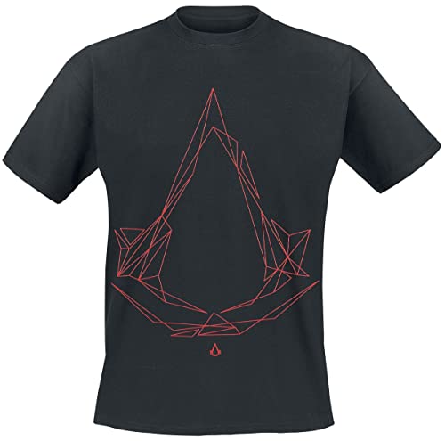 Assassin's Creed Tech Logo Männer T-Shirt schwarz L 100% Baumwolle Gaming von Difuzed