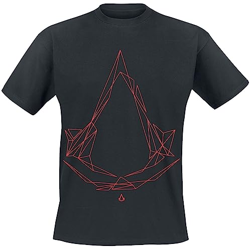 Assassin's Creed Tech Logo Männer T-Shirt schwarz M 100% Baumwolle Gaming von Difuzed