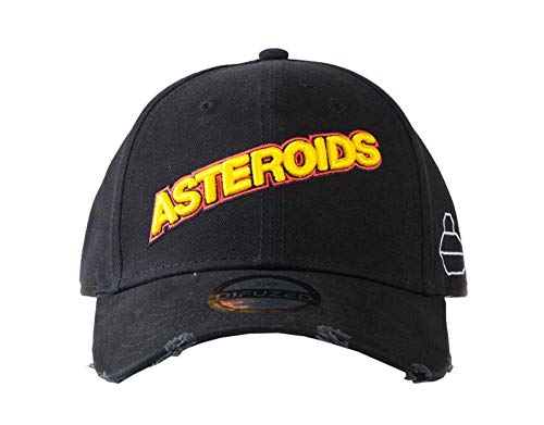Atari Baseball Cap Asteroids 3D Logo vintage frayed Nue offiziell Schwarz von Difuzed