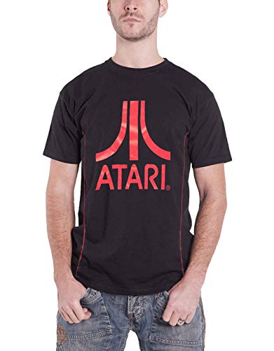 Atari Logo Männer T-Shirt schwarz L 100% Baumwolle Fan-Merch, Gaming, Retrogaming von Difuzed