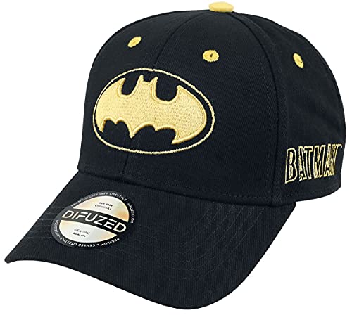 Batman Logo Männer Cap schwarz 100% Baumwolle DC Comics, Fan-Merch, Filme, Superhelden von Difuzed