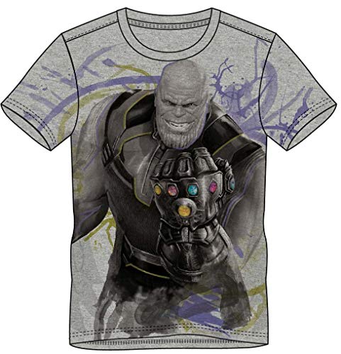 Bioworld EU Herren Marvel Comics Avengers: Infinity War Men's Thanos T-Shirt, Grau (Grau Grau), L von Difuzed