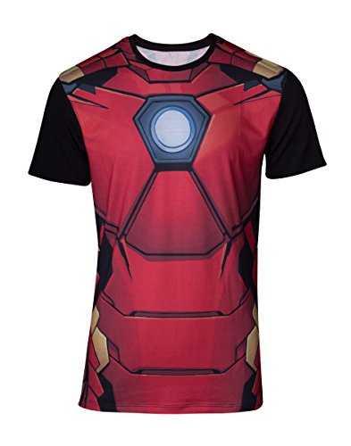 Bioworld EU Herren Marvel Comics Iron Man Men's Suit Sublimation T-Shirt, Rot (Rot), S von Difuzed