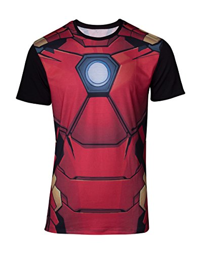 Bioworld EU Herren Marvel Comics Iron Man Men's Suit Sublimation T-Shirt, Rot (Rot), S von Bioworld