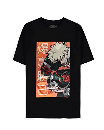 DIFUZED Unisex Kinder Black My Hero Academia Bakugo Katsuki-Herren Männer Jungen T-Shirt von Difuzed