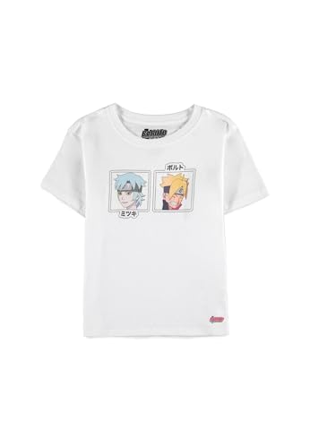 DIFUZED Unisex Kinder Boruto: Naruto Next Generations-Boys Jungen Kurzarm T-Shirt, White von Difuzed