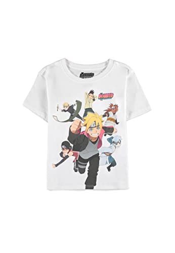 DIFUZED Unisex Kinder Boruto: Naruto Next Generations-Boys Jungen Kurzarm T-Shirt, White von Difuzed