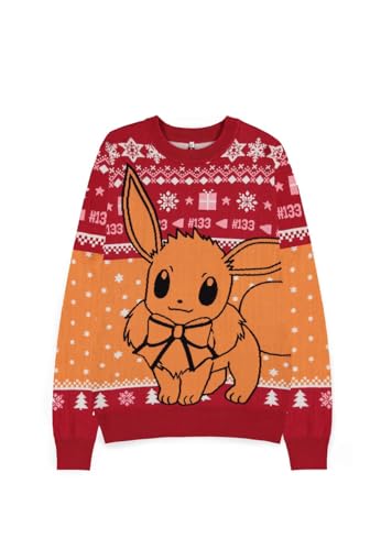 Difuzed Unisex Weihnachten Eevee Pokemon Pullover, bunt, Einheitsgröße von Difuzed