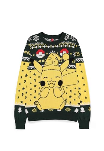 DIFUZED Unisex Weihnachtspullover Pikachu Pokemon Pullover, bunt, Einheitsgröße von Difuzed