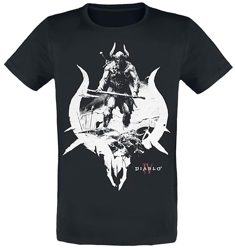 Diablo 4 - Barbarian Männer T-Shirt schwarz XXL 100% Baumwolle Fan-Merch, Gaming von Difuzed