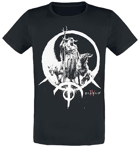 Diablo 4 - Druid Männer T-Shirt schwarz L 100% Baumwolle Fan-Merch, Gaming von Difuzed