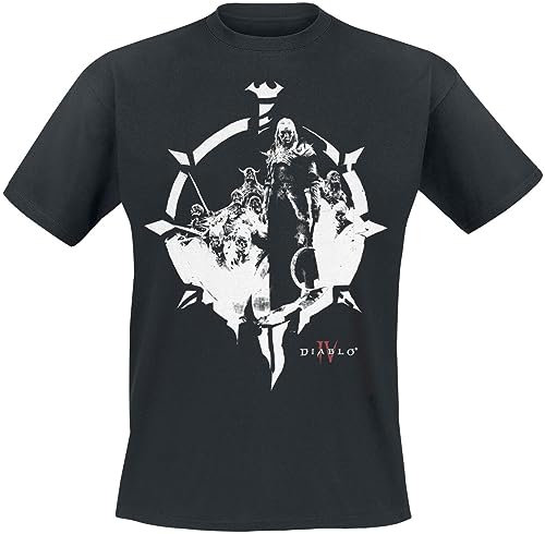 Diablo 4 - Necromancer Männer T-Shirt schwarz XXL 100% Baumwolle Fan-Merch, Gaming von Difuzed