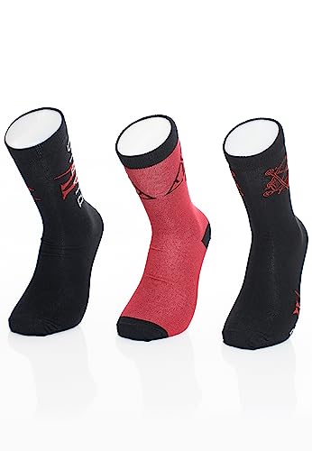 Diablo IV - Hell Socks Herren Männer Jungen Crew Socks (3Pack) (as3, numeric, numeric_39, numeric_42, regular, regular) von Difuzed