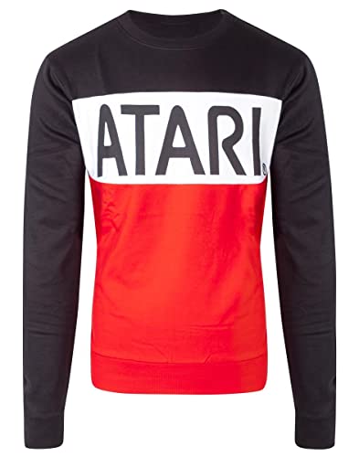 Difuzed Atari Retro Männer Sweatshirt schwarz/weiß/rot XL 100% Baumwolle Fan-Merch, Gaming, Retrogaming von Difuzed