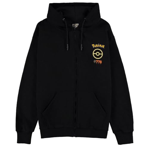 Difuzed Pokémon Mimikyu Zipper Black Kapuzenpullover Unisex, Schwarz , L von Difuzed