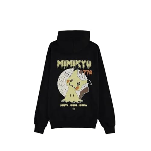 Difuzed Pokémon Mimikyu Zipper Black Kapuzenpullover Unisex, Schwarz , S von Difuzed