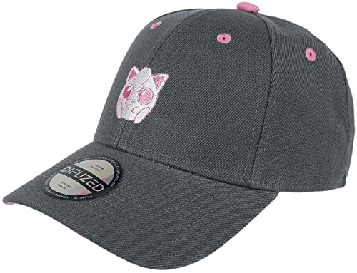 Difuzed Pokémon Pummeluff Unisex Cap grau 85% Polyacryl, 15% Baumwolle Anime, Fan-Merch, Gaming von Difuzed