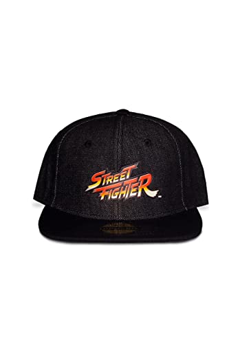 Difuzed Unisex Street Fighter-Logo Snapback Cap schwarz Baseballkappe, Einheitsgröße von Difuzed