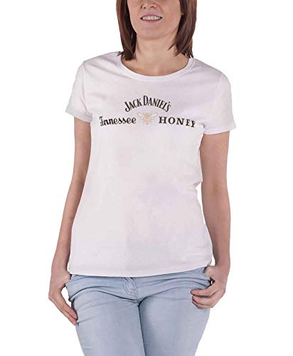 Jack Daniels T Shirt Jd Honey Logo Nue offiziell Damen Skinny Fit von Difuzed