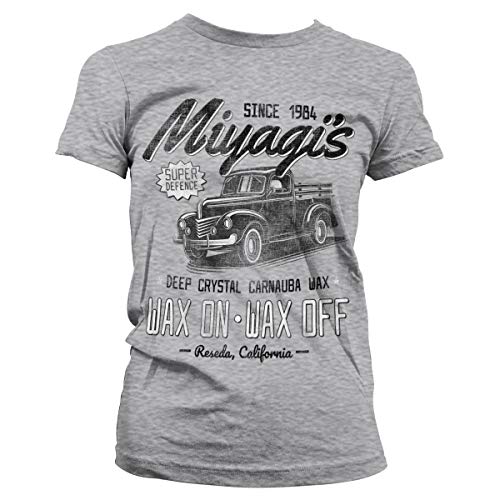 Karate Kid - T-Shirt Miyagi's Super Defence Waxing - Girly Grey (XL) von Difuzed