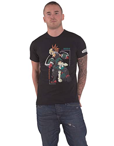 My Hero Academia Izuku Midoriya Männer T-Shirt schwarz L 100% Baumwolle Anime, Fan-Merch, TV-Serien von Difuzed