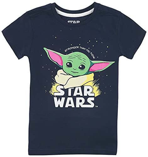 Star Wars Kids - The Mandalorian - Baby Yoda - Grogu Unisex T-Shirt dunkelblau 98/104 von Difuzed