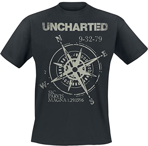 Uncharted - Herren Männer Jungen Kurzarm T-Shirt von Difuzed