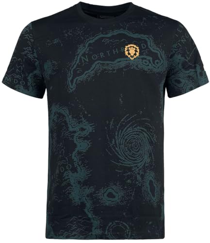 World of Warcraft Azeroth Map Männer T-Shirt schwarz L von Difuzed