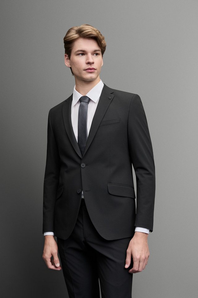 Digel Anzugsakko Allan (1-tlg., Polyester-Viskosemix) Touching Buttons, Abnehmbarer Revers-Pin von Digel