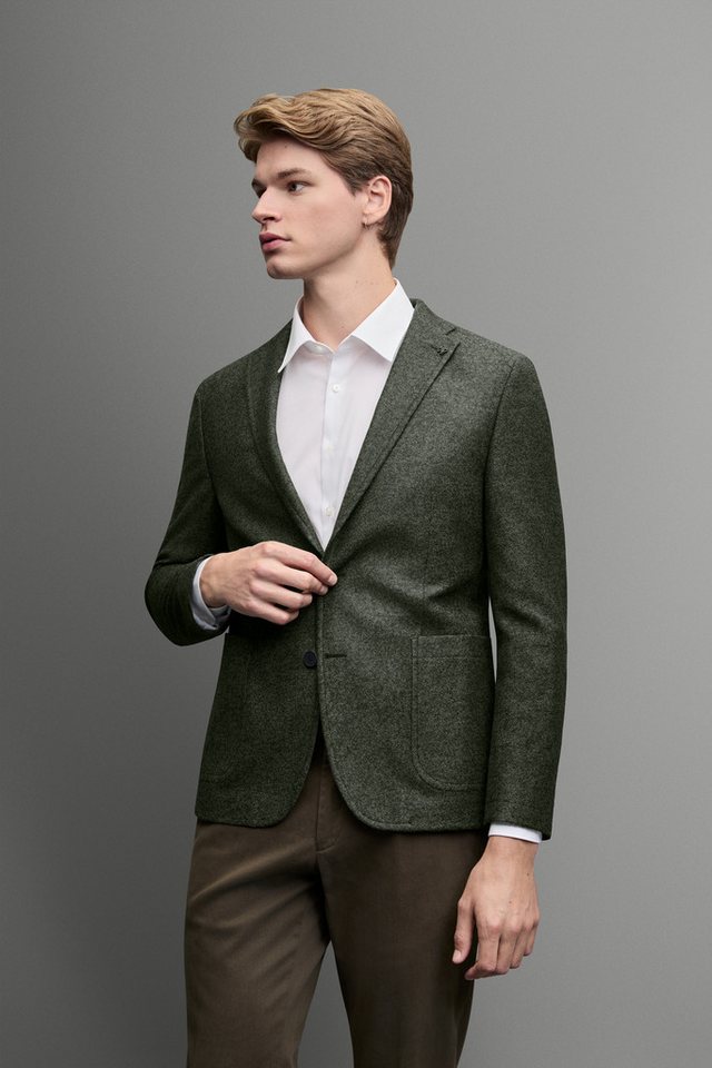 Digel Anzugsakko Andres-ST (1-tlg., Polyacryl- Schurwollmix) Abnehmbarer Revers-Pin von Digel