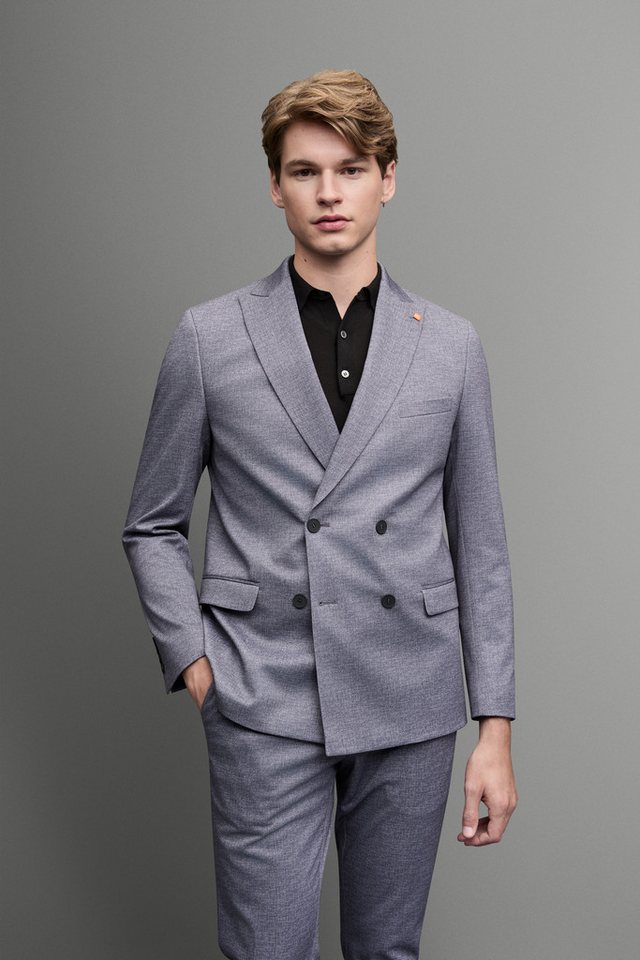 Digel Anzugsakko Atos-ST (1-tlg., Polyester-Viskosemix) Touching Buttons, Abnehmbarer Revers-Pin von Digel