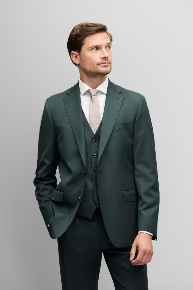 Digel Anzugsakko Duncan-AMF (1-tlg., Schurwolle) Kissing Buttons, Abnehmbarer Revers-Pin von Digel