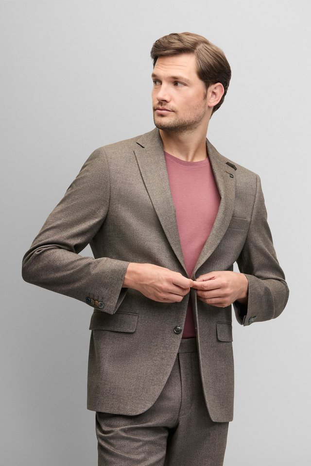 Digel Anzugsakko Ezzo-G (1-tlg., Polyester-Viskosemix) Kissing Buttons, Abnehmbarer Revers-Pin von Digel