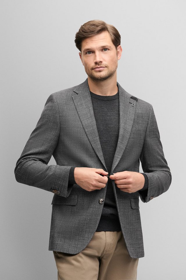 Digel Anzugsakko Ezzo-G (1-tlg., Polyester-Viskosemix) Kissing Buttons, Abnehmbarer Revers-Pin von Digel