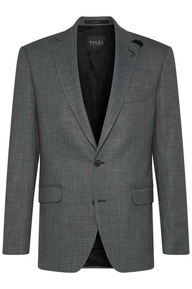Digel Anzugsakko Ezzo-G (1-tlg., Polyester-Viskosemix) Kissing Buttons, Abnehmbarer Revers-Pin von Digel