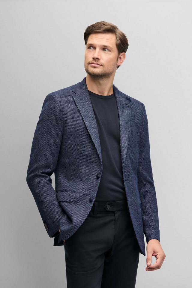 Digel Anzugsakko Ezzo-ST (1-tlg., Polyester- Baumwollmix) Kissing Buttons, Abnehmbarer Revers-Pin von Digel