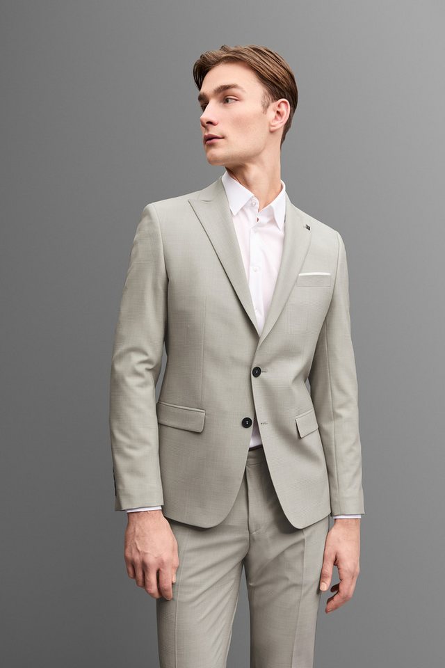 Digel Anzugsakko Norton (1-tlg., Polyester- Schurwollmix) Touching Buttons, Abnehmbarer Revers-Pin von Digel